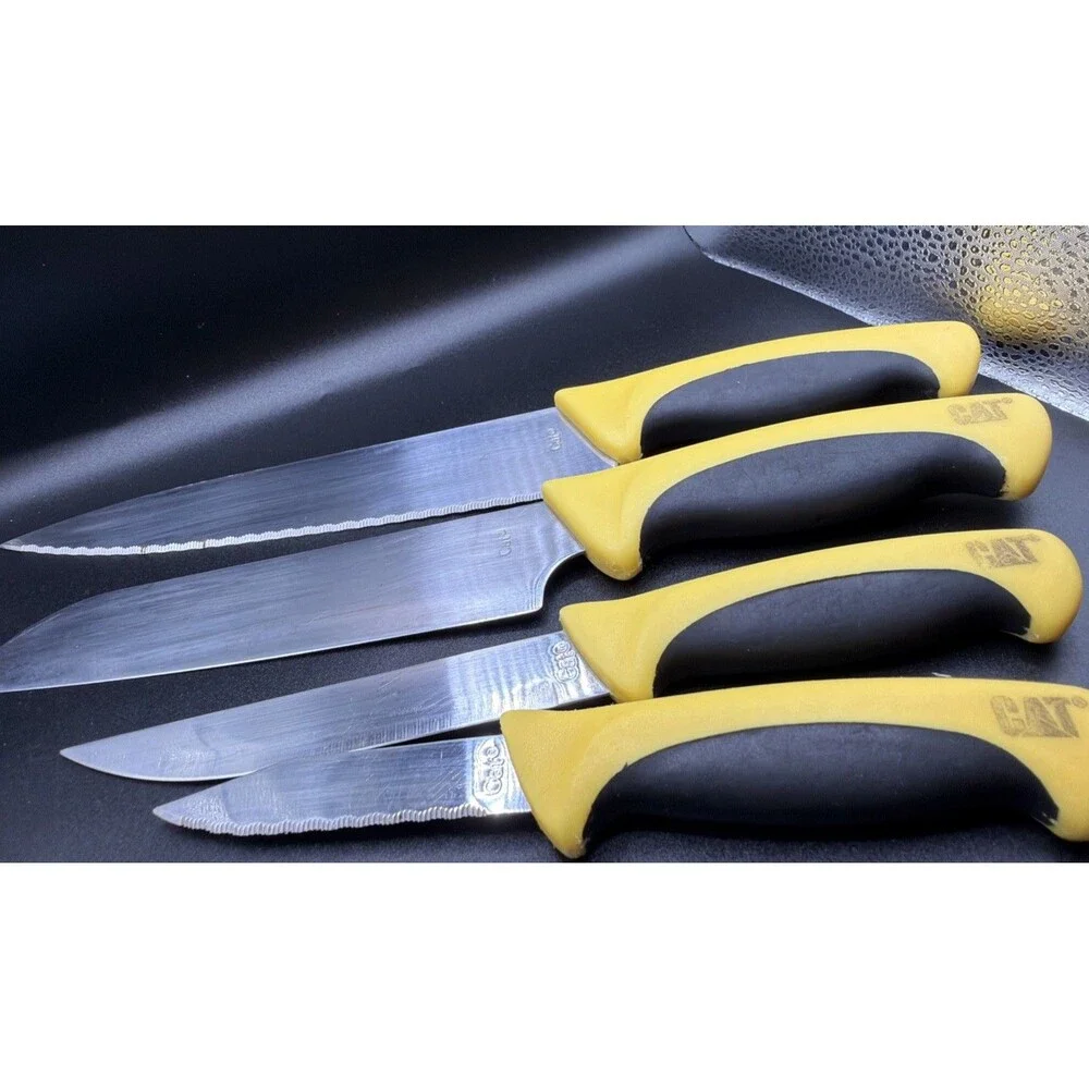 CAT Brand Kitchen Knives From Kutmaster. Butcher, Chef, Utility And Paring. Used